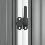 Abri à outils de jardin | Abri de jardin | Remise Cabane pour outils Gris 161x89x161 cm Acier galvanisé – Image 6