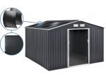 Abri de jardin métal - "Vegas"- 15 m² avec panneaux solaires - Gris