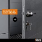 Abri de jardin en acier de 11,6 m² anthracite CLASSICO 3930+ avec double porte vitrée et fenêtre - TELLURIA – Image 5