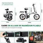 Vélo Électrique pliant - HITWAY BK5 - Blanc – Image 3
