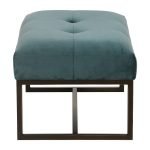 Pouf en velours vert bleuté - Nolan – Image 3