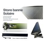 Store banne motorisé solaire 5 x 3,5 m Aix2 gris – Image 2